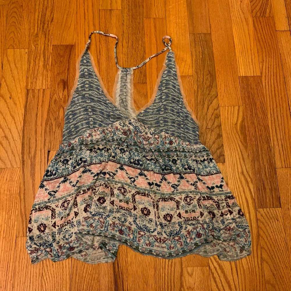 Blue Boho Tank Top